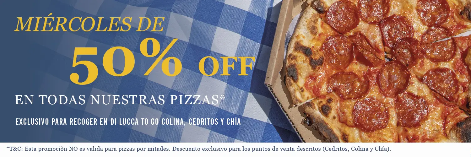 50% pizzas